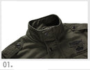 Jaqueta Tática Militar Masculina — Múltiplos Bolsos, Corta-Vento e Resistente