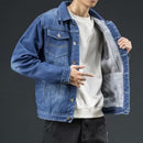 Jaqueta Jeans Masculina com Forro de Veludo — Quente, Estilosa e Versátil