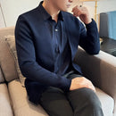 Camisa Vezzen com Efeito Cardigan e Design de Sobreposição - Estilo Refinado com o Máximo de Praticidade