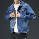 Jaqueta Jeans Masculina com Forro de Veludo — Quente, Estilosa e Versátil