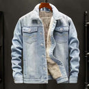 Jaqueta Jeans Masculina com Forro de Veludo — Quente, Estilosa e Versátil