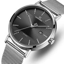 Relógio Masculino em Aço Inoxidável - MeshElegance Pro