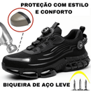 Tênis MaxFlex Pro - Tênis de Segurança Masculino com Botão Rotativo – Proteção contra Impactos e Perfurações, com Conforto Total
