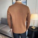 Camisa Vezzen com Efeito Cardigan e Design de Sobreposição - Estilo Refinado com o Máximo de Praticidade